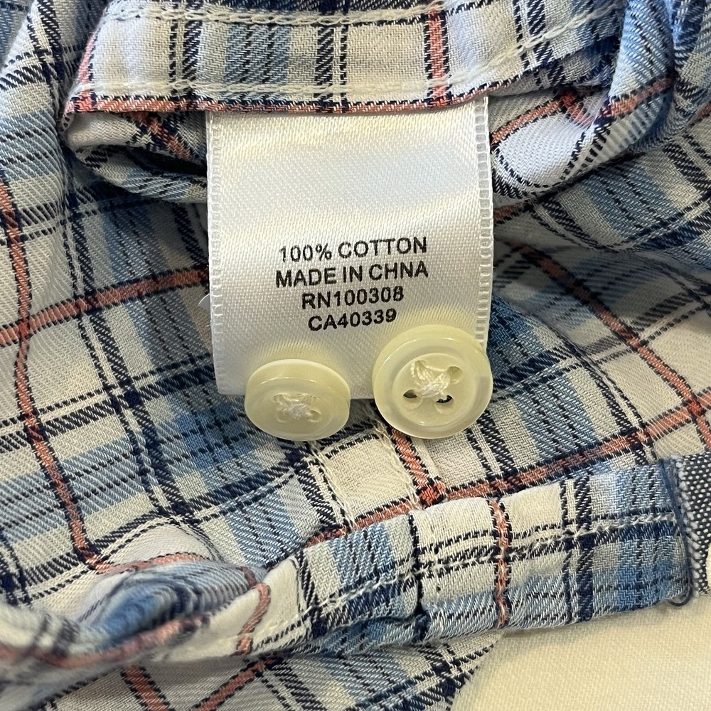 Peter Millar Men's Long Sleeve Button-Up Shirt Size XL Blue Plaid - Picture 10 of 13